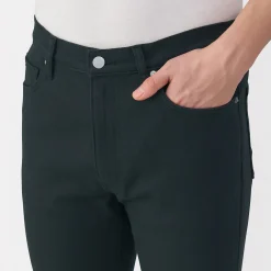 Jean slim en denim extensible pour homme ‐ Noir