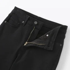 Jean slim en denim stretch pour femme ‐ Noir