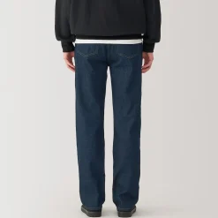 Jeans à Jambe Droite en Mélange de Kapok pour homme