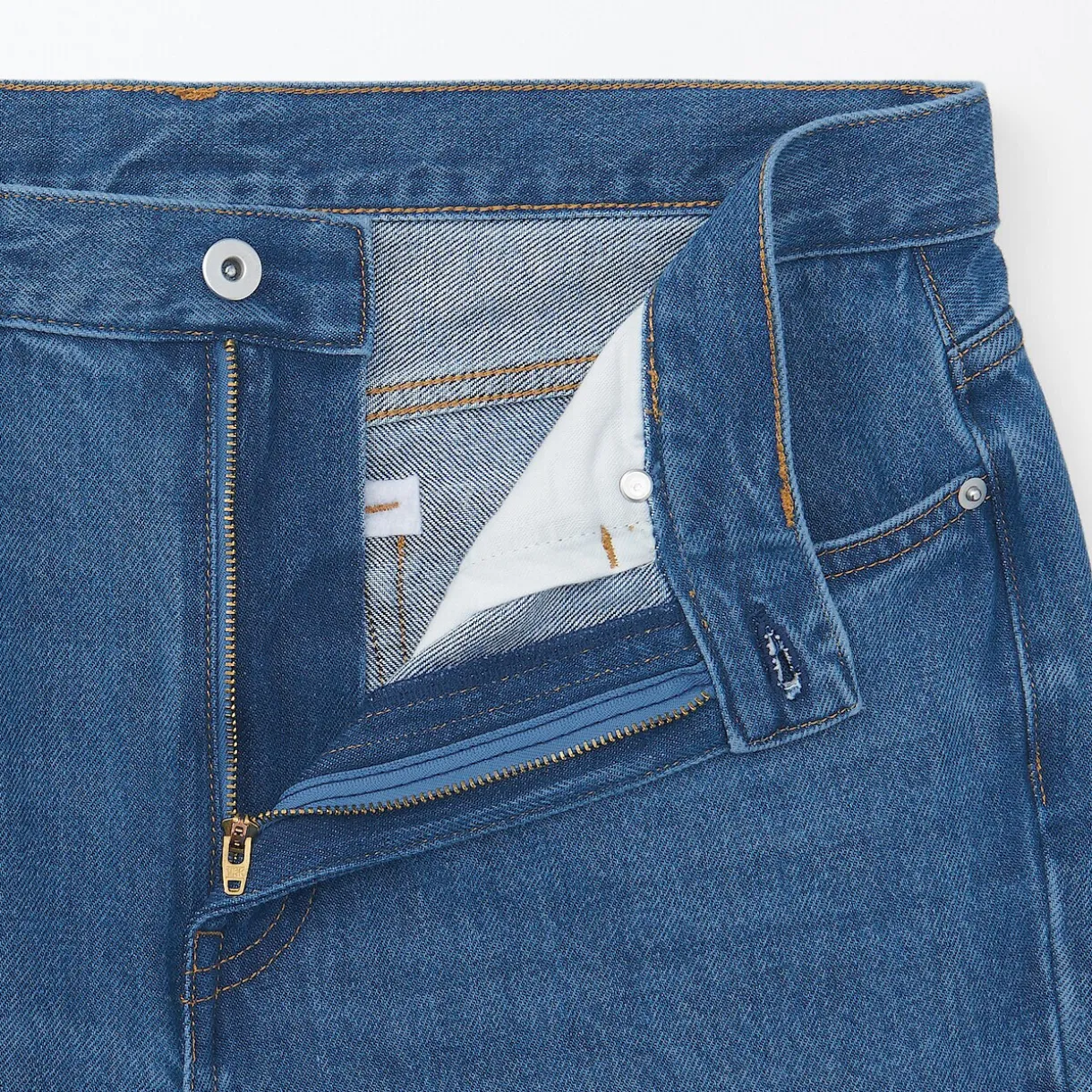 Jeans à Jambe Droite en Mélange de Kapok pour homme