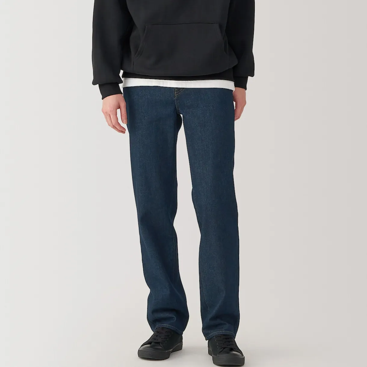 Jeans à Jambe Droite en Mélange de Kapok pour homme