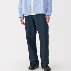 Jeans large en washi et denim pour homme