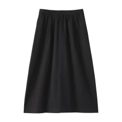 Jupe midi à la coupe confortable en coton délavé pour femme