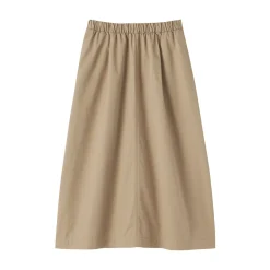 Jupe midi à la coupe confortable en coton délavé pour femme
