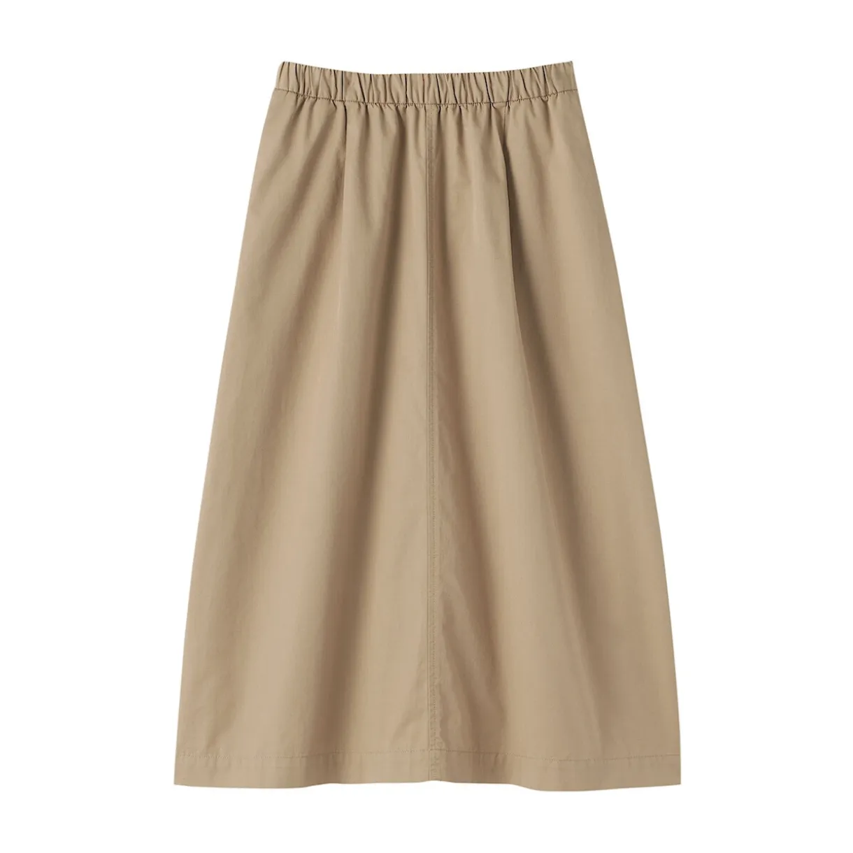 Jupe midi à la coupe confortable en coton délavé pour femme