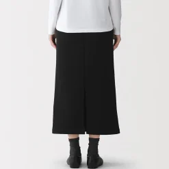 Jupe midi en sweat léger et coton mélangé pour femme