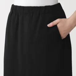 Jupe midi en sweat léger et coton mélangé pour femme