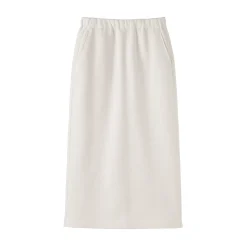 Jupe midi en sweat léger et coton mélangé pour femme