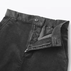 Jupe midi taille haute en velours côtelé extensible pour femme