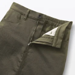 Jupe trapèze en chino extensible pour femme