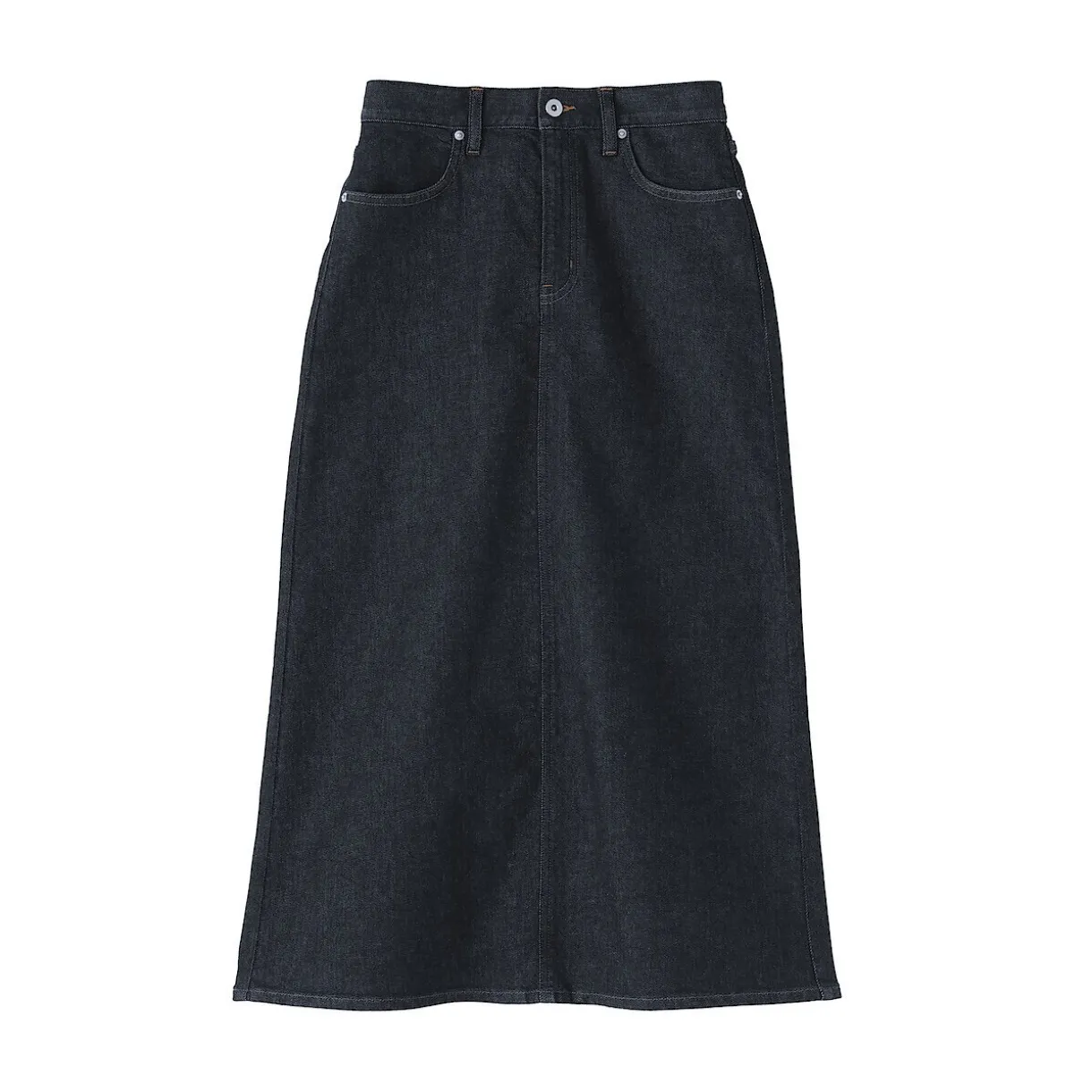 Jupe trapèze en denim extensible pour femme