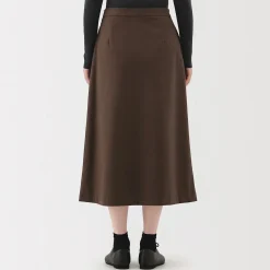 Jupe évasée en stretch brossé pour femme