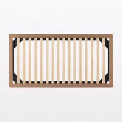 Lit plateforme simple en noyer