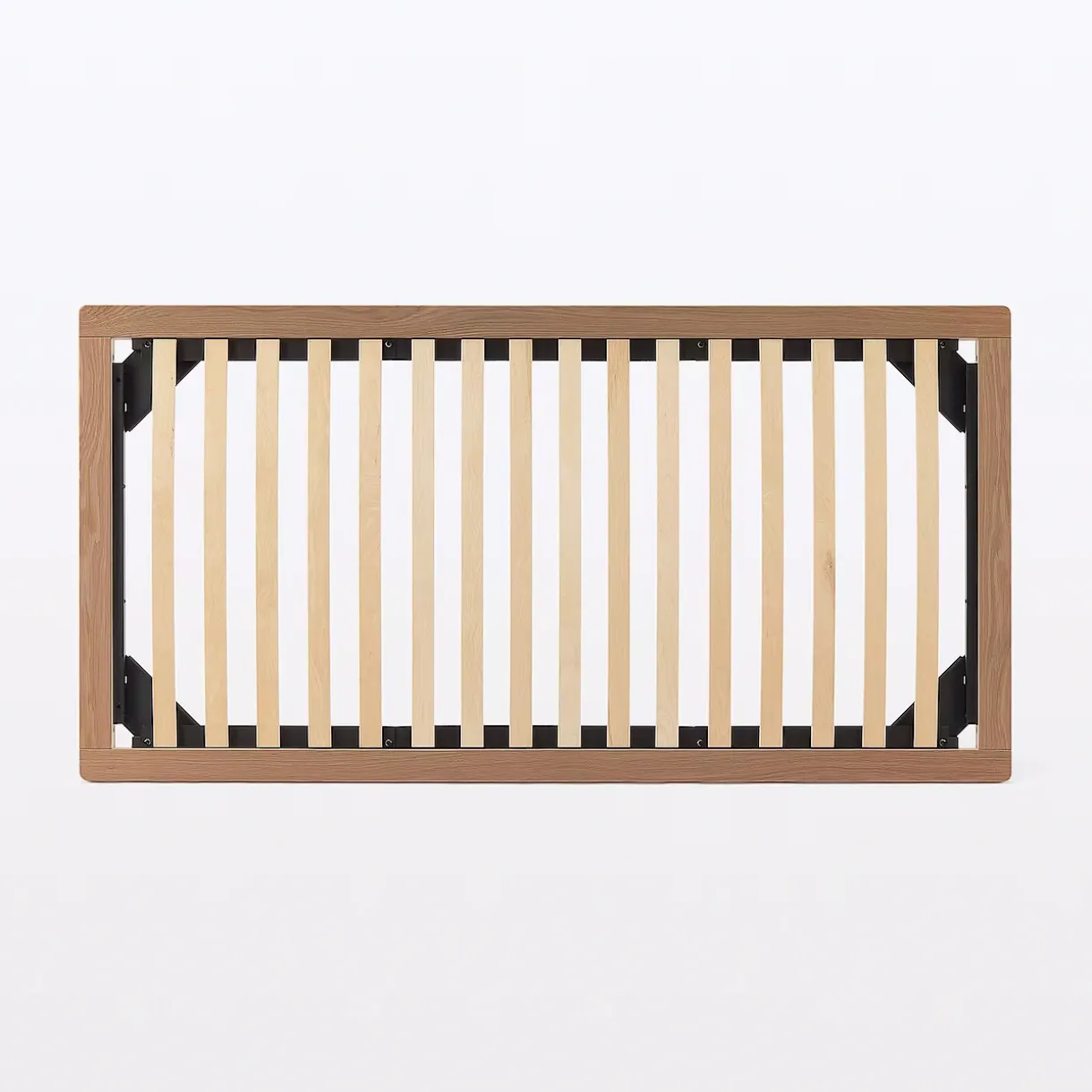 Lit plateforme simple en noyer