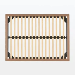 Lit plateforme super king en noyer