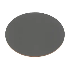 Lot de 4 dessous de verre en cuir recyclé, Gris Cendré