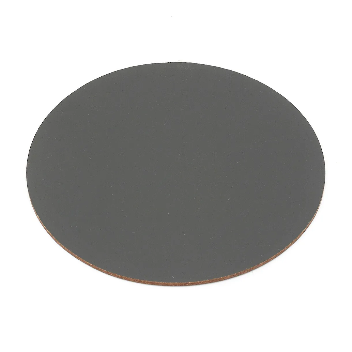 Lot de 4 dessous de verre en cuir recyclé, Gris Cendré