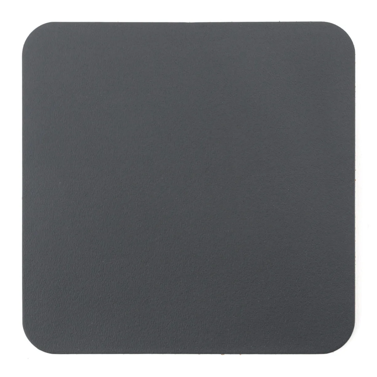 Lot de 4 dessous de verre rectangulaires en cuir recyclé, Graphite