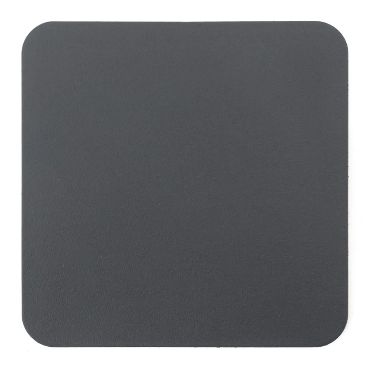 Lot de 4 dessous de verre rectangulaires en cuir recyclé, Graphite