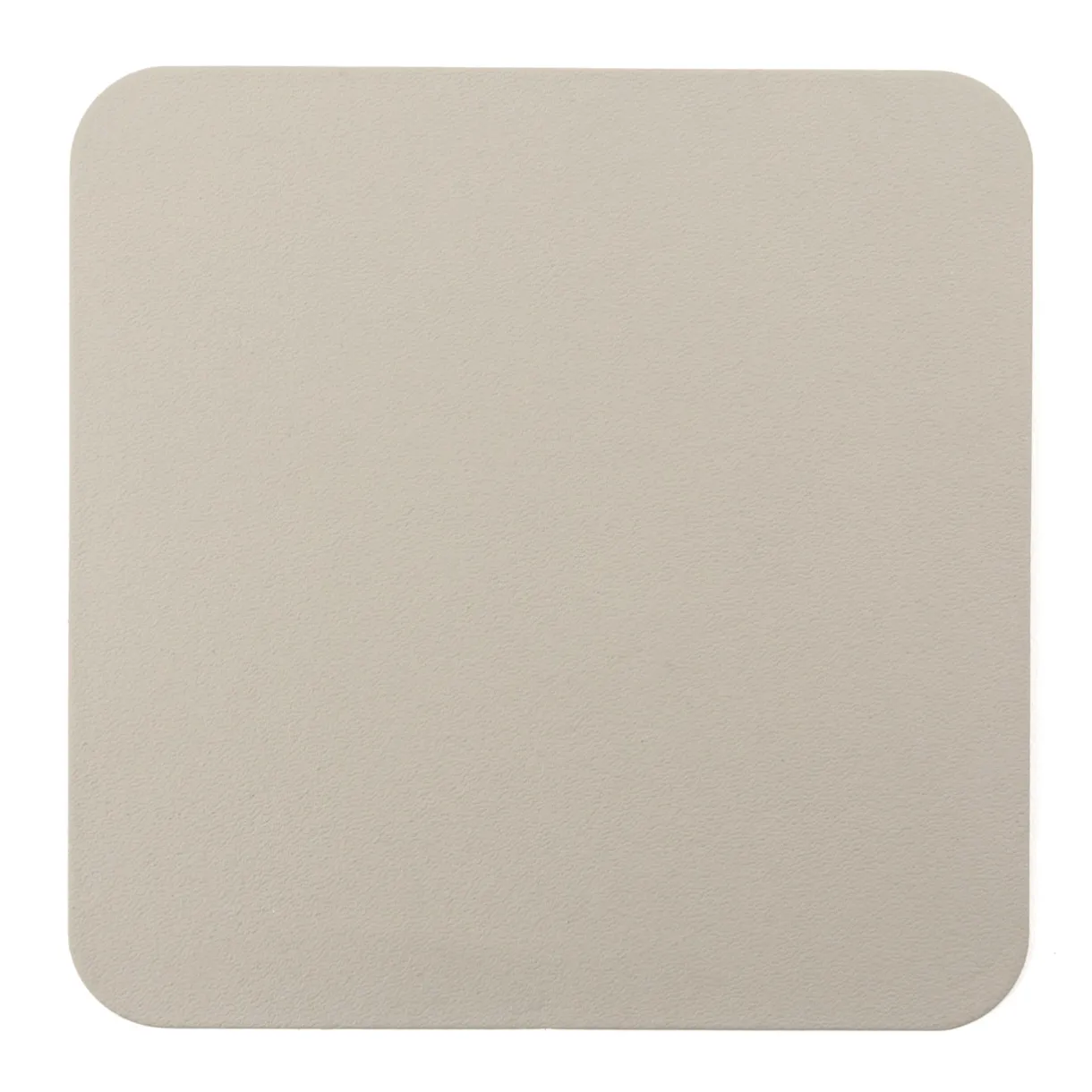 Lot de 4 dessous de verre rectangulaires en cuir recyclé, Gris Cendré