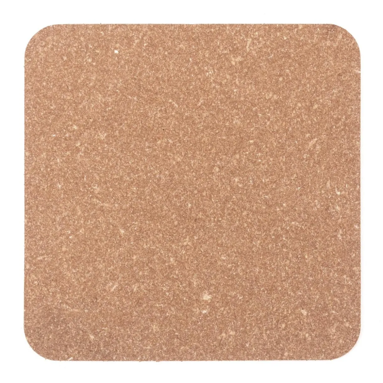 Lot de 4 dessous de verre rectangulaires en cuir recyclé, Gris Cendré