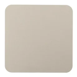 Lot de 4 dessous de verre rectangulaires en cuir recyclé, Gris Cendré