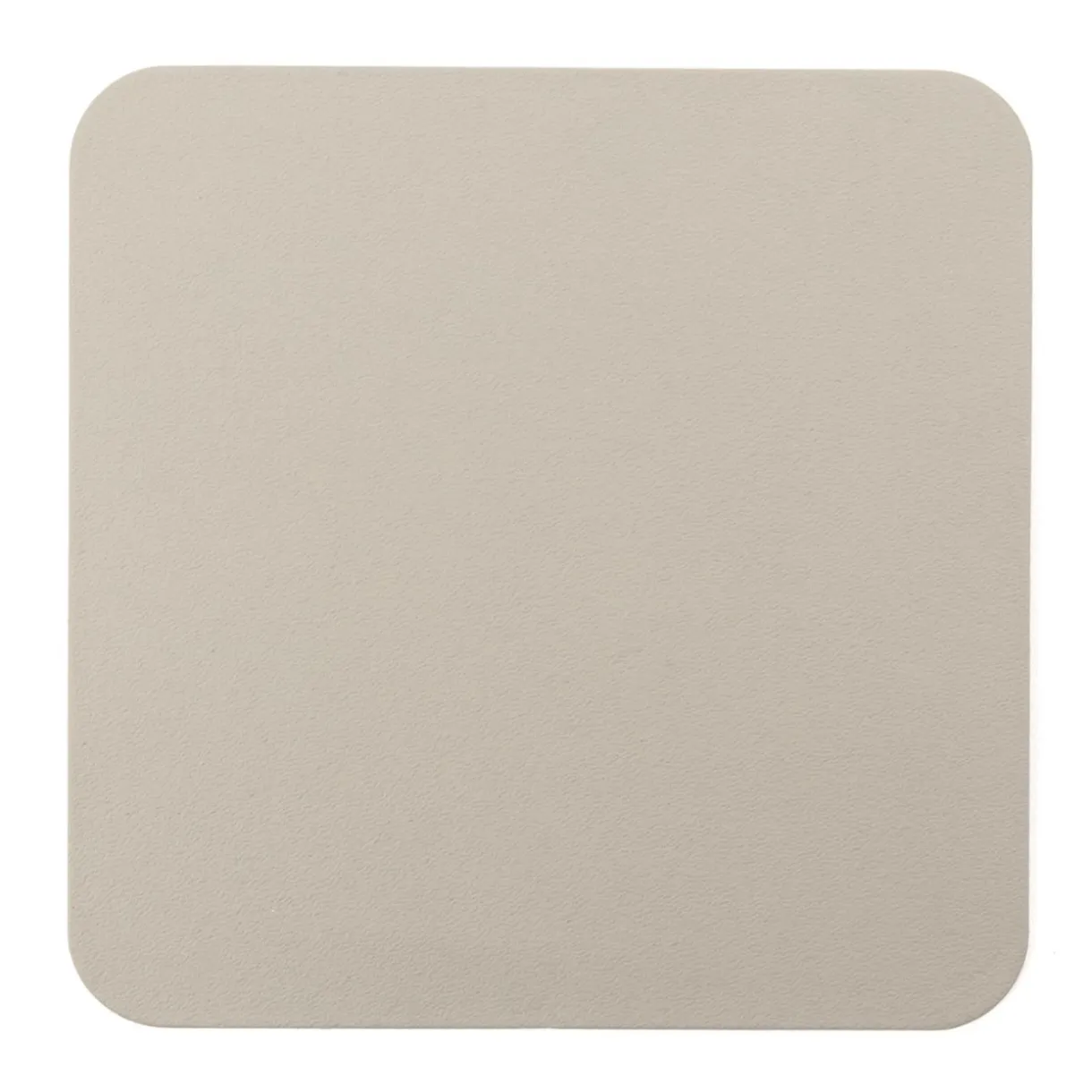 Lot de 4 dessous de verre rectangulaires en cuir recyclé, Gris Cendré