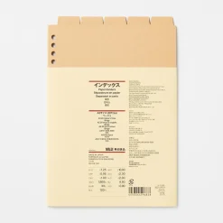 Lot de 5 intercalaires en kraft A5