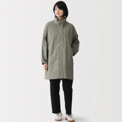 Manteau à capuche amovible déperlant pour femme
