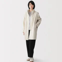 Manteau à capuche amovible déperlant pour femme