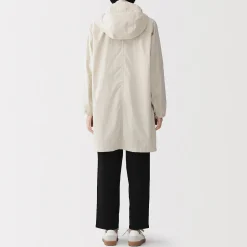 Manteau à capuche amovible déperlant pour femme
