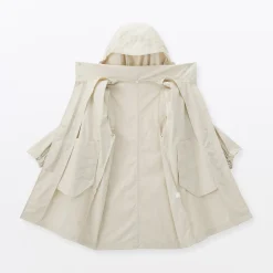 Manteau à capuche amovible déperlant pour femme