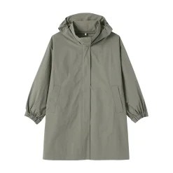 Manteau à capuche amovible déperlant pour femme