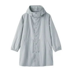 Manteau à capuche en nylon recyclé déperlant pour homme