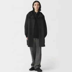 Manteau à capuche en nylon recyclé déperlant pour homme