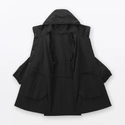 Manteau à capuche en nylon recyclé déperlant pour homme