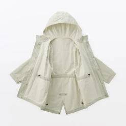 Manteau à capuche en toile de coton léger pour homme