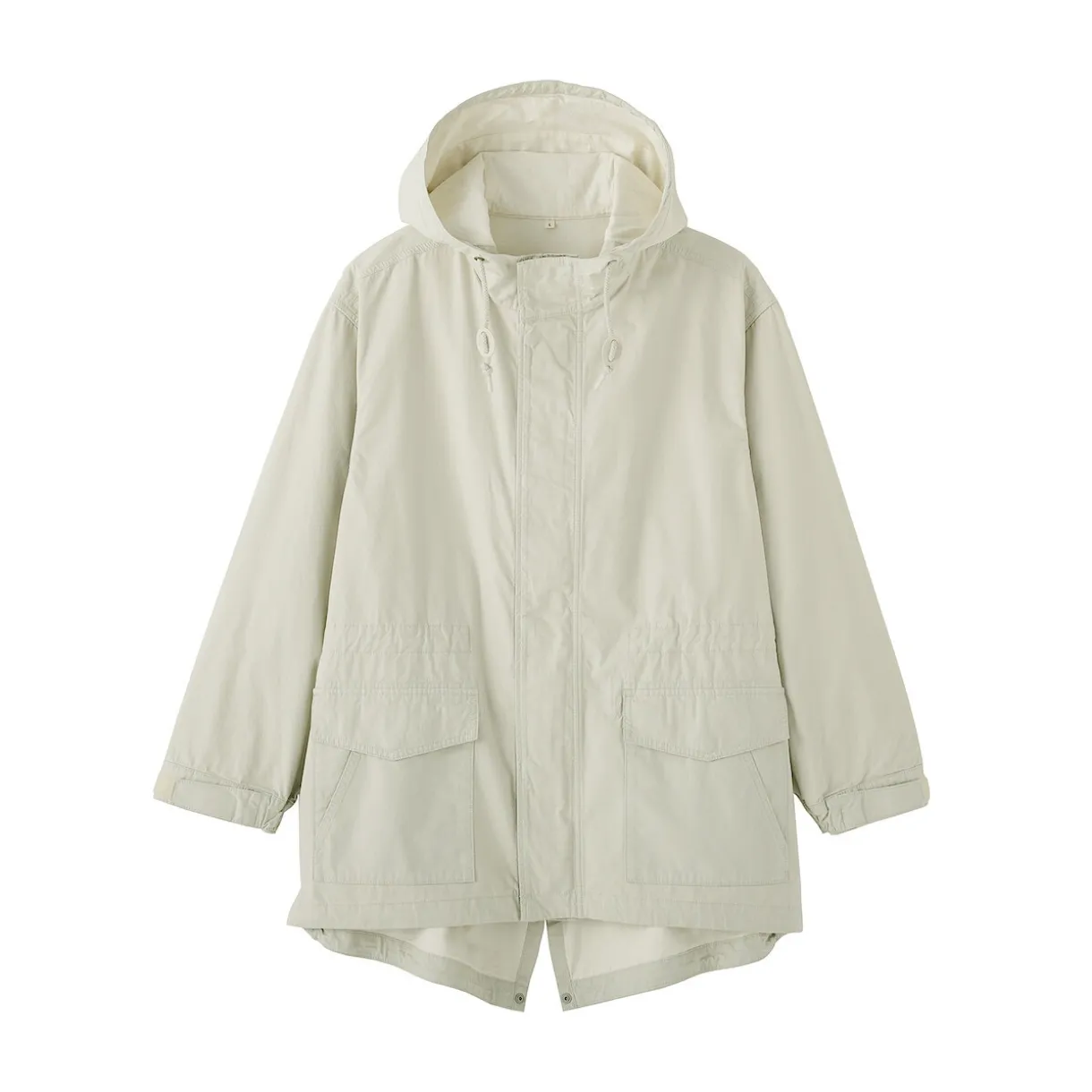 Manteau à capuche en toile de coton léger pour homme