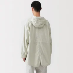 Manteau à capuche en toile de coton léger pour homme