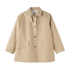 Manteau à col montant déperlant en sergé de coton pour femme