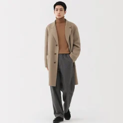 Manteau Chesterfield en mélange de laine mérinos pour homme