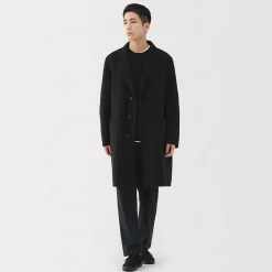 Manteau Chesterfield en mélange de laine mérinos pour homme