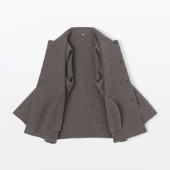 Manteau court en mélange de laine mérinos pour femme
