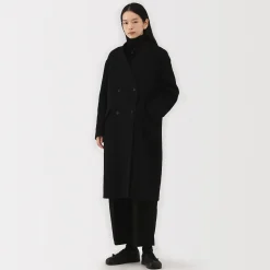 Manteau croisé en cachemire recyclé pour femme