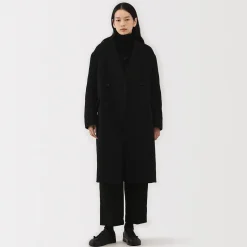 Manteau croisé en cachemire recyclé pour femme