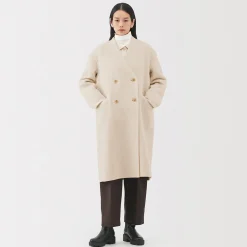 Manteau croisé en cachemire recyclé pour femme