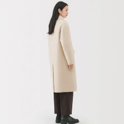 Manteau croisé en cachemire recyclé pour femme