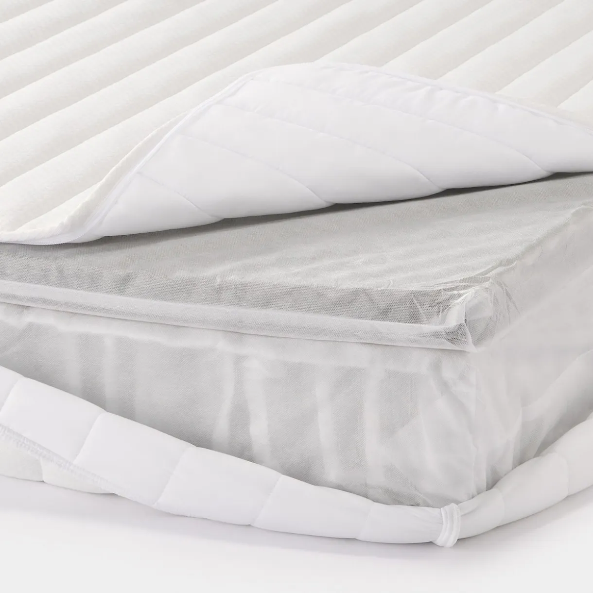 Matelas large double à ressorts ensachés haute densité, facile à retourner