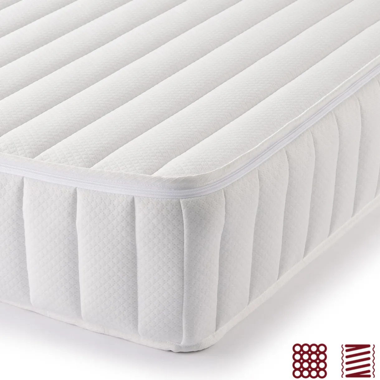 Matelas super king à ressorts ensachés standard avec support ferme