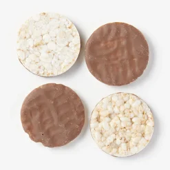 Mini‐galettes de riz enrobées de chocolat au lait